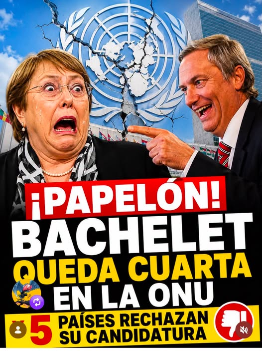 ELIZABE84767671's tweet photo. 🚨BACHELET CUARTO LUGAR EN LA ONU 👎👎👎👎YYYY FUERAAAAAAAAAAAAAAAAAA https://t.co/5aT4Q8AMIh