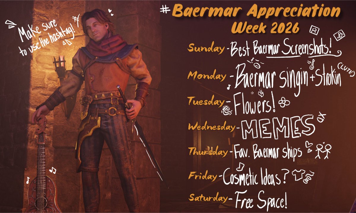 Stqrfang's tweet photo. CALLING ALL BAERMAR FANS!! 𐔌՞. .՞𐦯

 ✵ YUP, It's that time of year again!!
#BaermarAppreciationWeek2026 is happening 
August 16th - August 22nd! 
   ━━━━⊱༒︎⊰━━━━ 
Feel free to participate (even if its off theme), and make sure to use the hashtag! https://t.co/127zbGfEUr