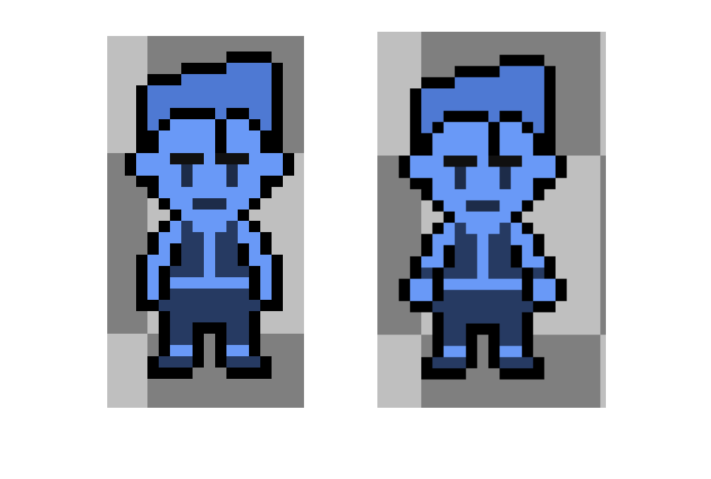 cynicaltris's tweet photo. 4# Working through the core combat poses on the characters, I made a minor adjustment to their hands and I think it adds a lot of character don't you?

#gamedev #indiegame #indiedev #pixelart #bigheart https://t.co/F2q00ibfXO