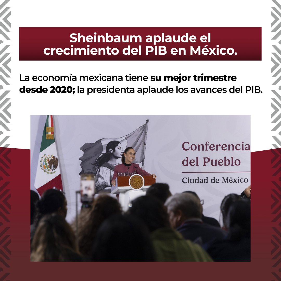 4taTransforma's tweet photo. ¡PLAYAS LIMPIAS Y ECONOMÍA MÚSCULO! 🇲🇽🏖️📈 En la Mañanera del Pueblo de este jueves 30 de julio se anunciaron dos noticiasazas para México:

🌊 2 MDP vs. el Sargazo: Inversión inmediata en Quintana Roo para limpiar el Caribe y cuidar el turismo.

📊 El PIB va a la alza: La economía mexicana sigue respondiendo con números positivos y estabilidad para todas y todos. 🌱✨

¡Diario de frente con la información que sí te importa! 🦅🙌 ¡Sigue nuestra página para no perderte el resumen mañanero antes que nadie! 📲👇

#La4taTransformación #ClaudiaSheinbaum #LaMañaneraDelPueblo