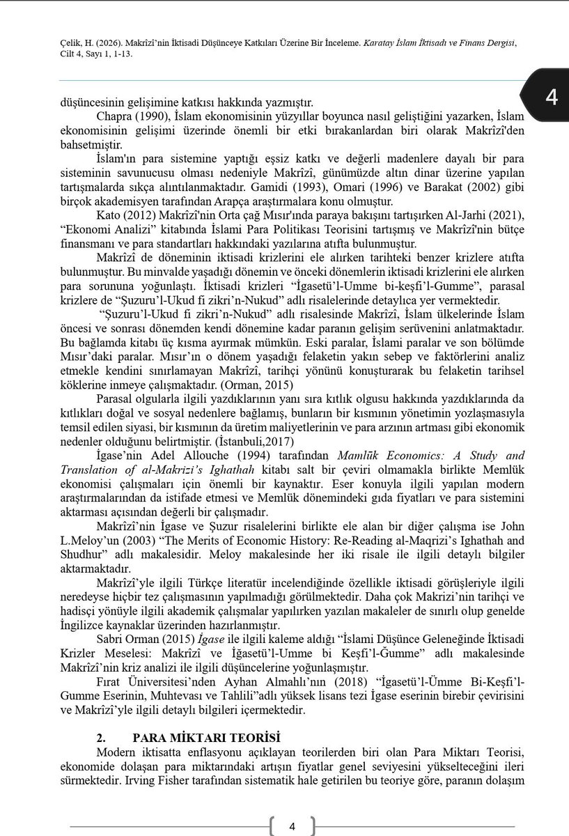 halilcelik's tweet photo. Hakemli dergi Karatay İslam İktisadı ve Finans Dergisi'nin son sayısındaki makalem. İyi okumalar.

https://t.co/MtUR3ulQsn… https://t.co/3Z2ZeV9Mlb