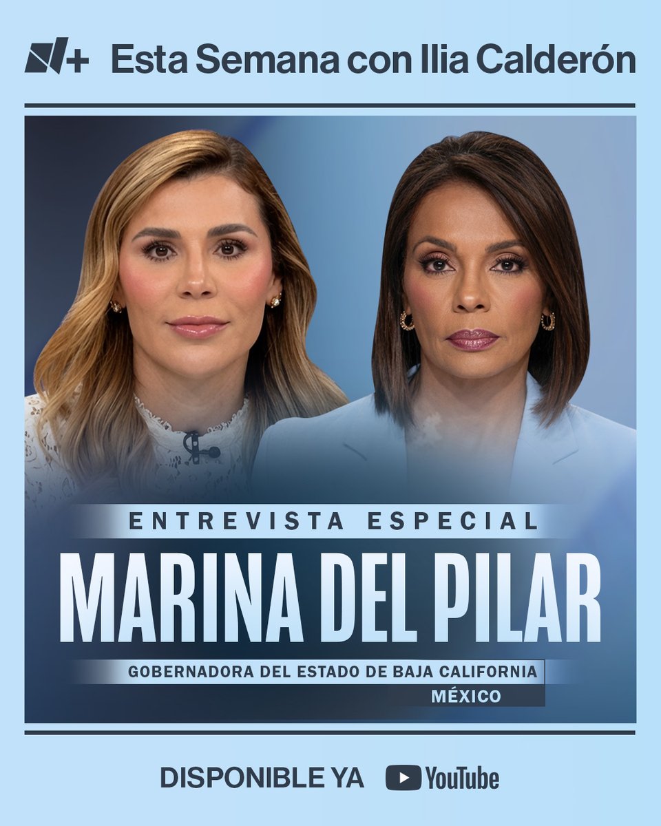 nmas's tweet photo. ¿Qué hay detrás de la polémica en torno a la visa de Marina del Pilar Ávila? | La gobernadora de Baja California habla con @iliacalderon sobre la revocación de su visa estadounidense, las gestiones para recuperarla, la filtración de audios y un caso que involucra a los gobiernos de México y Estados Unidos. | Encuentra la entrevista completa en nuestro canal de YouTube. | #EstaSemana #nmás