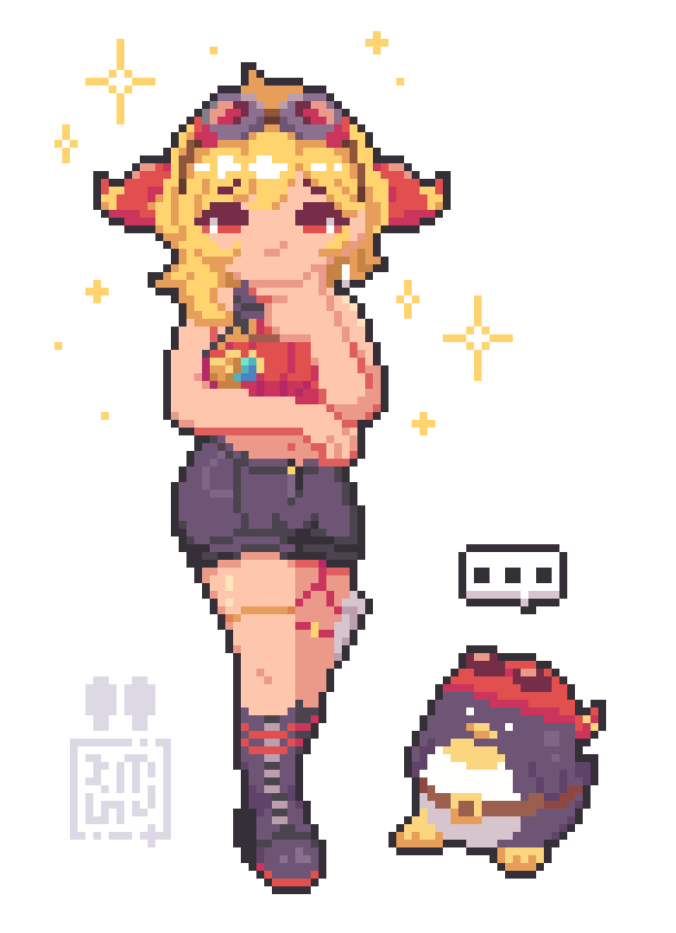 KunehoKarotkeyk's tweet photo. Today the Pemaloes explained 'Elagator' to me...

#inKaela 🔹 #pixelart https://t.co/YJO22q4INb