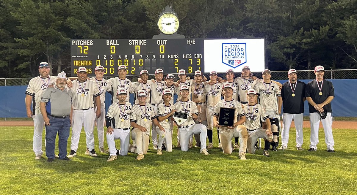 baseball_maine's tweet photo. 🏆⚾ Congratulations to the GSM Riders, sponsored by American Legion T. W. Cole Post 19 and the Legion Riders, on winning the 2026 Maine SR American Legion Baseball State Championship!

Next stop: Northeast Regionals in Shrewsbury, MA.

https://t.co/u7CI9F5z2E

Good luck, Riders! https://t.co/f5MpuV7LJP