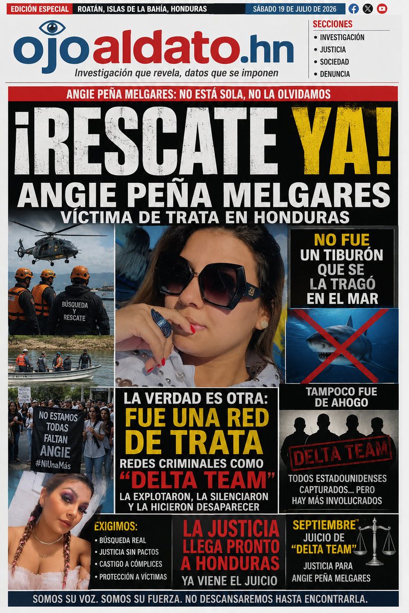 OjoAlDatoHn's tweet photo. In solidarity with the Peña Melgares family, all victims of the crime of trafficking in women and girls. Honduras should unite to avoid the pain that traffickers leave behind when they kidnap a loved one, corruption helps these mafias because a lot of money is moved #DeltaTeam https://t.co/D10aHTgA4F