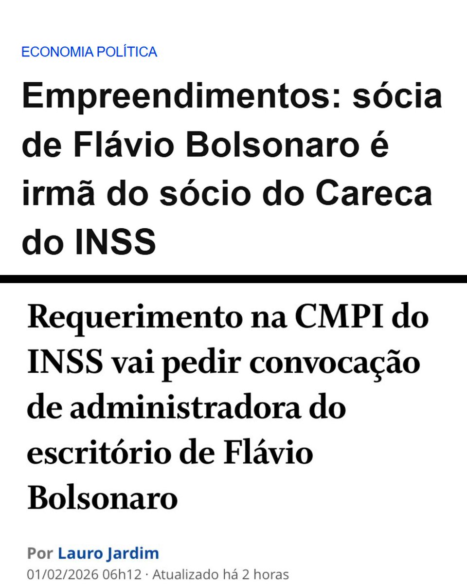 o_jurunense's tweet photo. O ministro bolsonarista Andre Mendoça pediu abertura de inquérito contra Lulinha para apurar se houve tráfico de influência com o Careca do INSS. Mas, contra Flávio Bolsonaro que existem essas notícias aqui, ele não pediu menhuma abertura de inquérito. https://t.co/us0OLYfrsa
