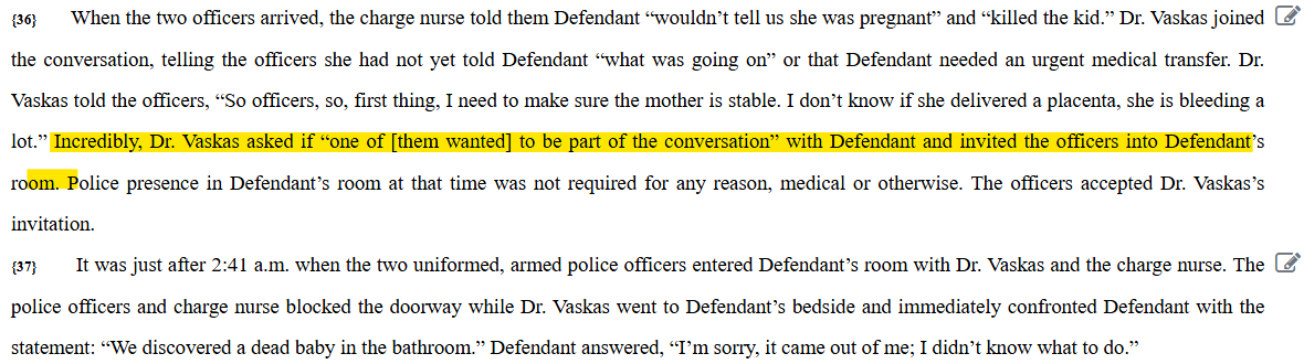 kattnotwilliams's tweet photo. Supreme Court of New Mexico unanimously affirms suppression of hospital statements in State v. Trevizo, finding privilege wasn't waived - she lacked capacity, and under the totality of the circumstances, the waiver wasn't voluntary. The Court didn't reach the Miranda issue.

The Court is also critical of Dr. Vaskas’s conduct in turning a medical emergency into a police interrogation.

Thank you to Mavka for sharing that this opinion was issued! #AlexeeTrevizo #Appeals #Waiver