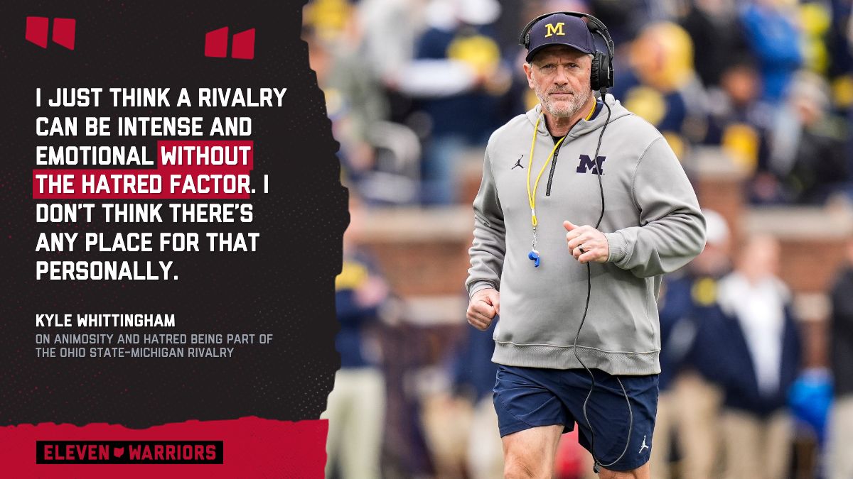 11W's tweet photo. Hate is a strong word — and not one Kyle Whittingham wants to use to describe his feelings for Ohio State. https://t.co/agzvDvEJCN