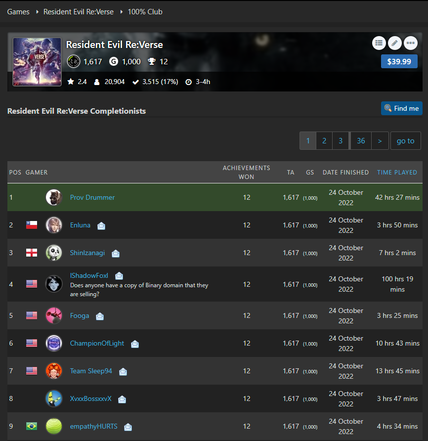 ProvDrummer's tweet photo. @DarkIxion I was on the minute it dropped and the achievement list was empty but they would pop. I had to look up the trophies to see what I had to do lol It was pretty much a race to win a match with each character, which I did even before hitting Lv10 in the battle pass. https://t.co/tP0jhFJhtj