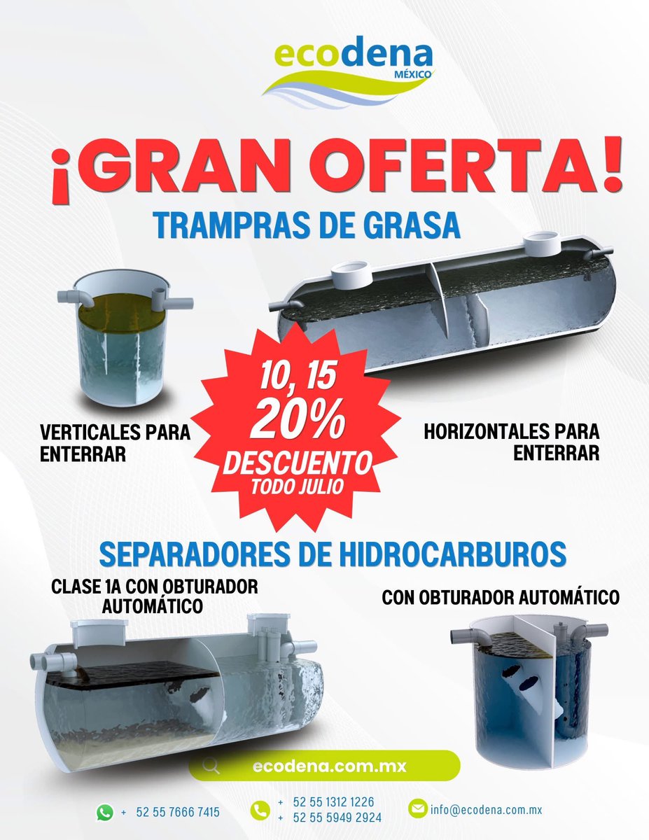 ECODENAmx's tweet photo. 🚨 ¡Últimos días para aprovechar la GRAN OFERTA de julio en Ecodena México! 🚨
📲 ¡Pide tu cotización antes de que termine la promoción!
🌐 Web: https://t.co/ech5g7h2QW
💬 WhatsApp: +52 55 7666 7415
📞 Llámanos: +52 55 1312 1226 | +52 55 5949 2924
✉️ Correo: info@ecodena.com.mx https://t.co/m21YZnI7pg