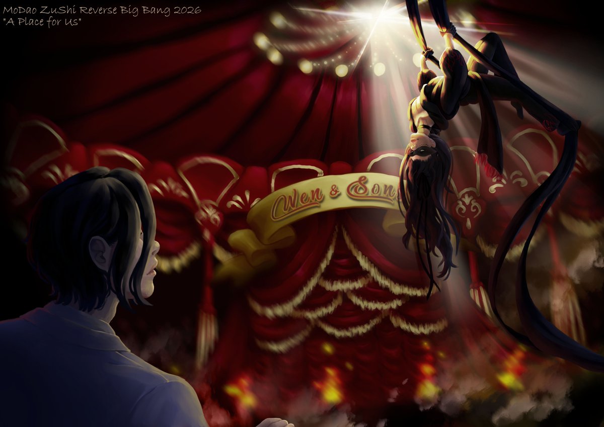 FinallyGotASoMe's tweet photo. "Get ready for the mysterious Yiling Laozu!"
The performer took to the stage, and Lan Zhan's world came to a screeching, shuddering stop...

Third piece for my entry in the @MdzsRbb !✨

Fic: A Place for Us by CielQuill
Beta: @arcticthymesalt

Fic 🔗in comments!

#MDZS #Wangxian https://t.co/2ooSeOrLR5