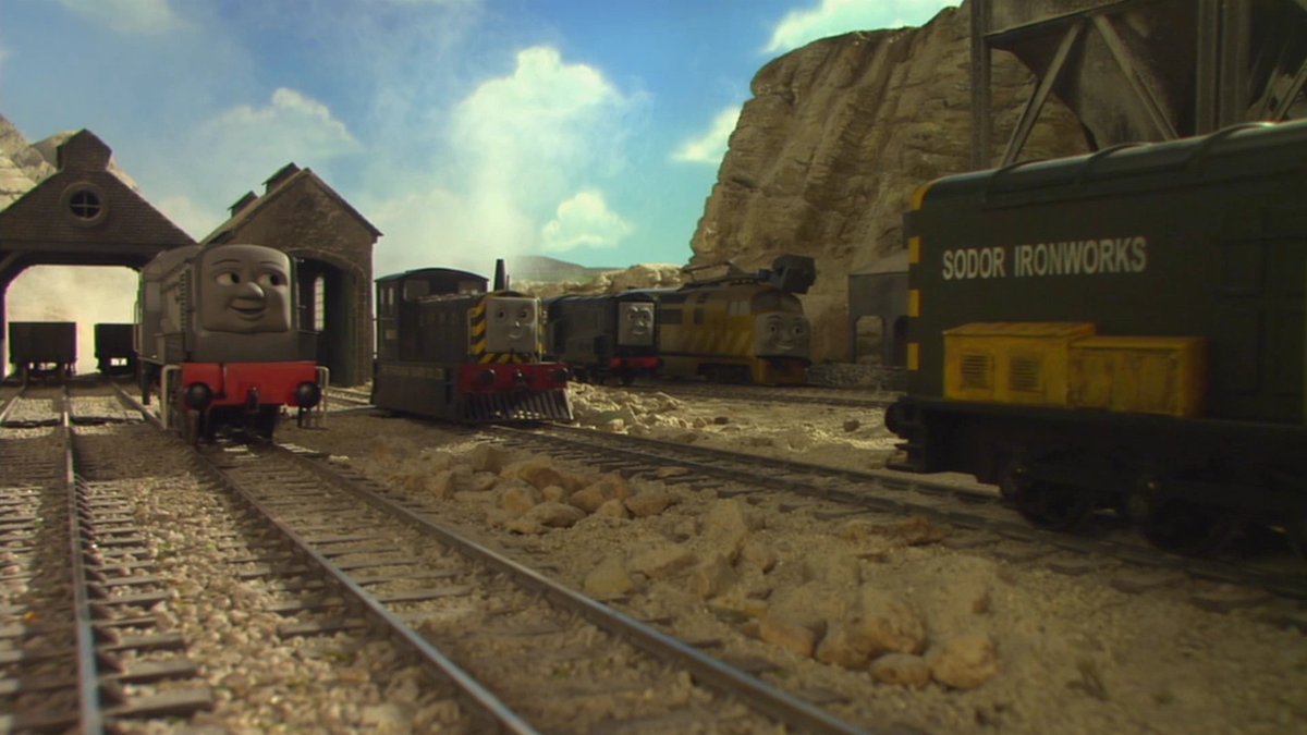TheRedJinty's tweet photo. All the diesels met in the sidings...

"BOCO IS BACK!"

They couldn't believe such wonderful tidings! https://t.co/W2IqrkPzB0