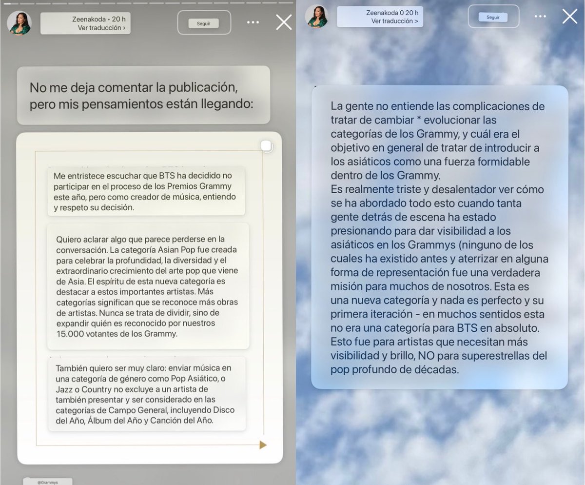 thveard's tweet photo. Uno de los responsables de esta categoría salió a decir que Best Asian Pop no fue creada por BTS ni por racismo. Pero al final todos repiten lo mismo, copian su mismo texto una y otra vez

por qué tendríamos que creerle a una Academia que lleva +30 años siendo señalada por racismo, xenofobia y favoritismo? Los artistas asiáticos llevan años demostrando que pueden competir en igualdad de condiciones, pero el reconocimiento en las categorías generales ha sido mínimo. No sería la primera vez que responden separando en vez de integrar, ahí están los Latin Grammys y las demás categorías evidentementes

resulta tan condescendiente responder con un “no sabes cómo funcionan los Grammys” o llamar “ignorantes” a quienes critican esta decisión. Repetir “no fue por eso” no borra décadas de decisiones cuestionadas y QUEJAS, solo le da más fuerza al punto que BTS está señalando