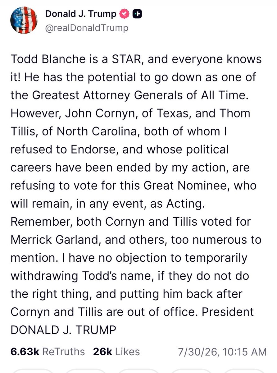 marcushalverson's tweet photo. @JustLikeGizmo Trumps truth today about tillis and Cornyn had 1 word capitalized.   

STAR.   star spelled backwards is RATS https://t.co/9P1h9CaIYx