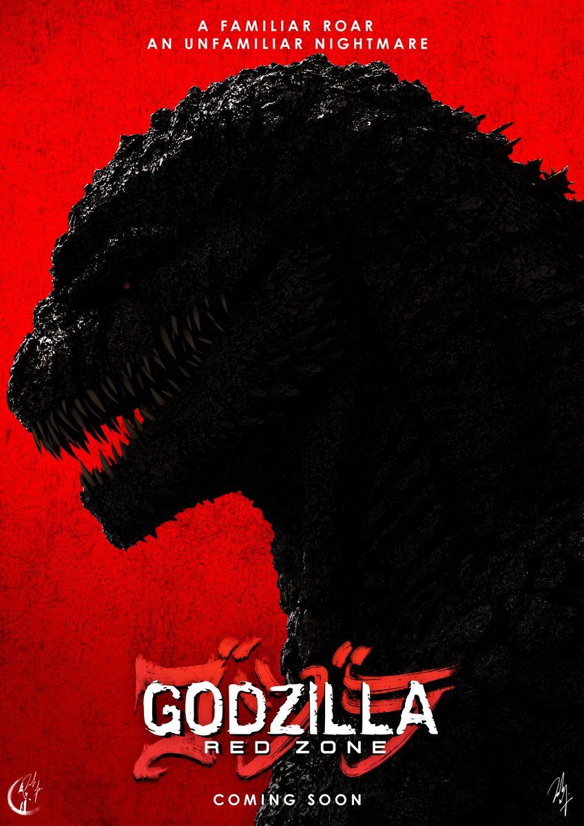 Zeeshan95697966's tweet photo. In order to celebrate #shingodzilla 10th anniversary, here's the poster of Godzilla Redzone inspired by Shin gojira's 1st poster. Shin Godzilla became a huge inspiration for Epsilon Goji's design. #Godzilla #fanart #GodzillaMinusZero #godzillaredzone #GodzillaMinusOne #ゴジラ https://t.co/wHddW2xqpZ
