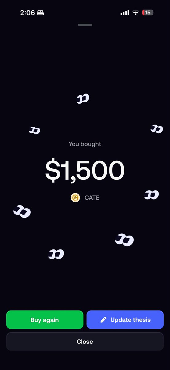 Aurelius0121's tweet photo. Just bought another $1,500 of $CATE using Apple Pay on @FOMO!

I’m extremely bullish here. I think we’re heading to a $50M market cap.

I believe this $1,500 buy will be worth over $15,000 sooner than most people expect. https://t.co/H7lHzJW5lj