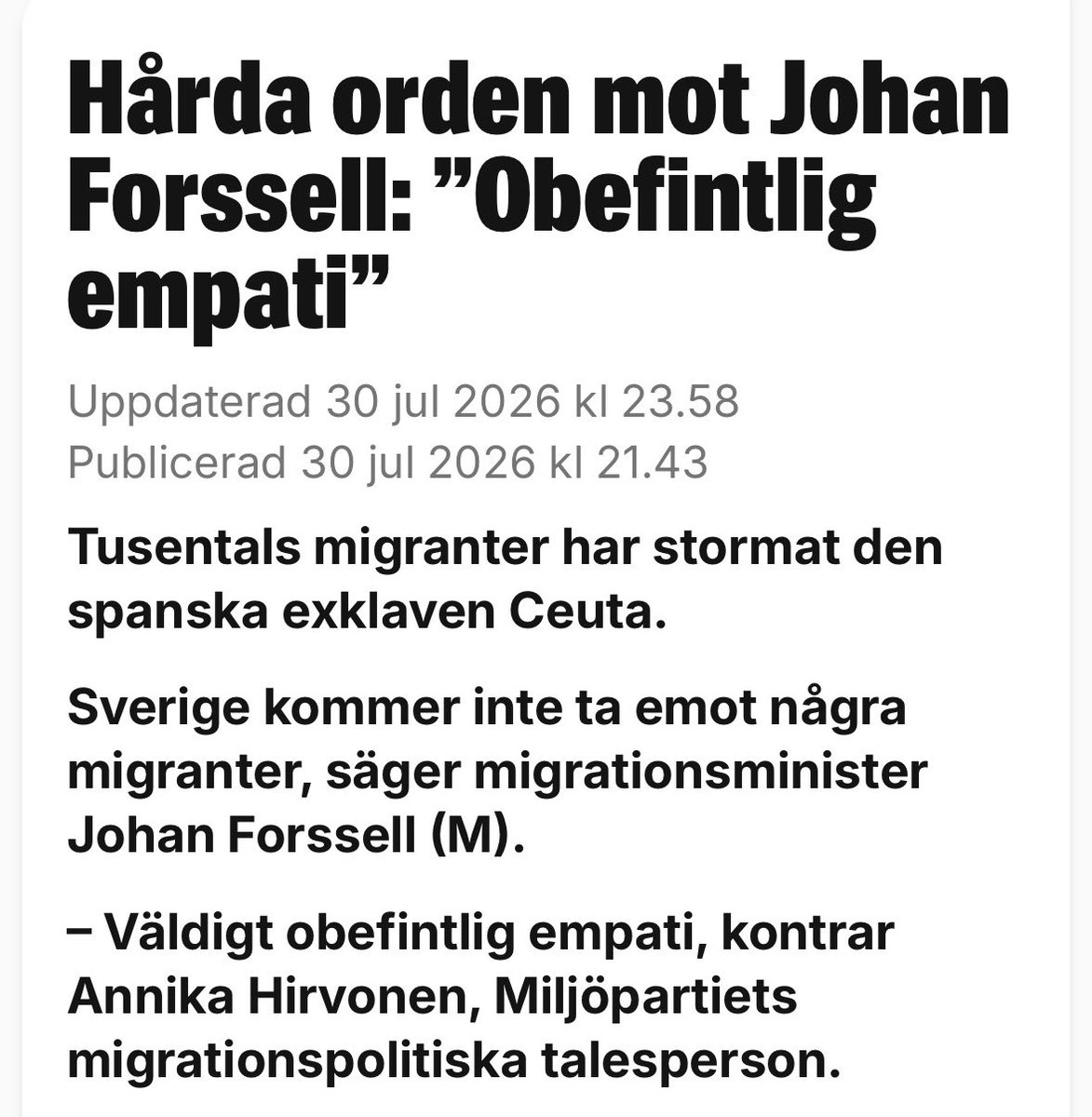 Ericson_ubbhult's tweet photo. Detta belyser alternativen i årets val. Självklart ska inte en enda av dessa unga arbetsföra män som är rena ekonomiska lycksökare få sätta sin fot i Sverige och leva på våra skattepengar. https://t.co/ht3dWEoKnV