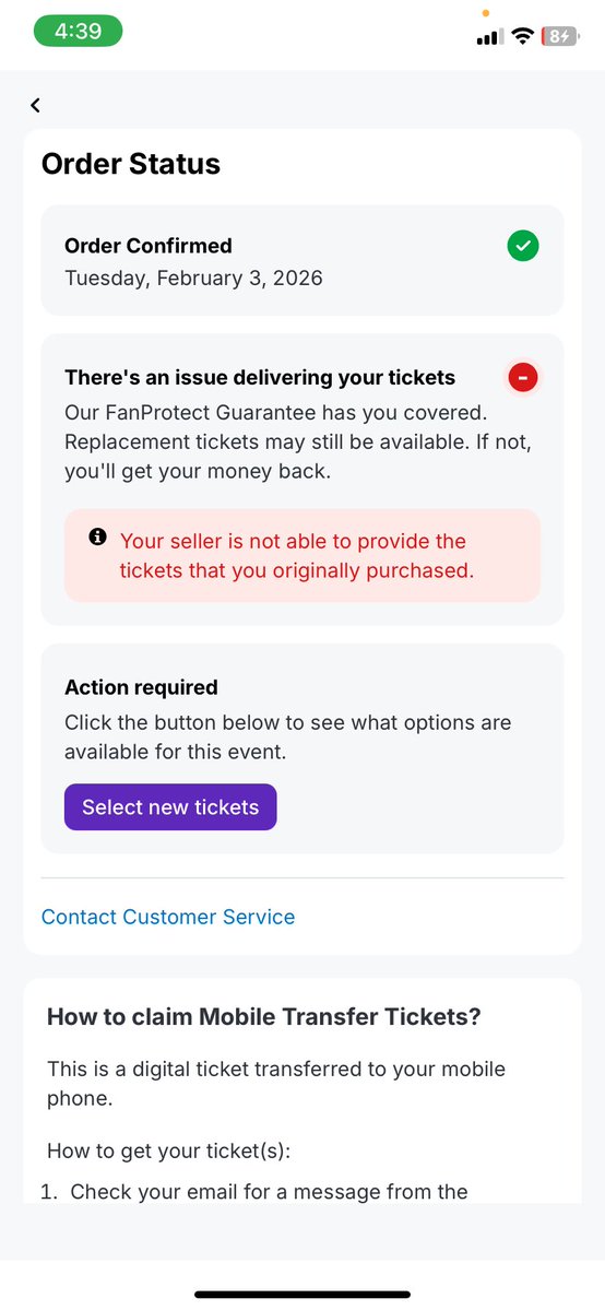 RonanGriffin4's tweet photo. @StubHub 2 hours on the phone trying to resolve tickets to an Ella Langley tonight. I purchased these in February and they are not released. You are only offering a refund despite there being tickets available on your website. Just absolutely ridiculous customer service. https://t.co/QHa2Y53wmj