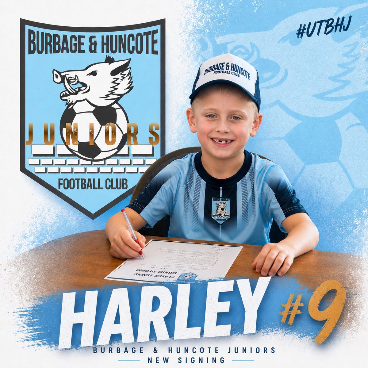 BurbageHunJnrs's tweet photo. HERE THEY ARE… 🩵⚽️

The future.
The teammates.
The grafters.
The dreamers.

Our 2026/27 Burbage &amp; Huncote U8 squad is ready.

Time to make memories.
Time to make each other proud.
Time to wear the badge with honour.

Train Hard | Play Hard
#UTBHJ https://t.co/ZwAaB1I2p8