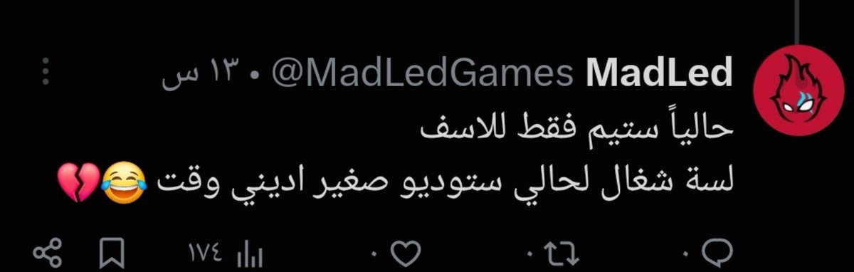imetab15's tweet photo. @TrueGamingInd @MadLedGames المطور السعودي ما يقول اديني وقت و يا جدعان https://t.co/vfU61mlbsl