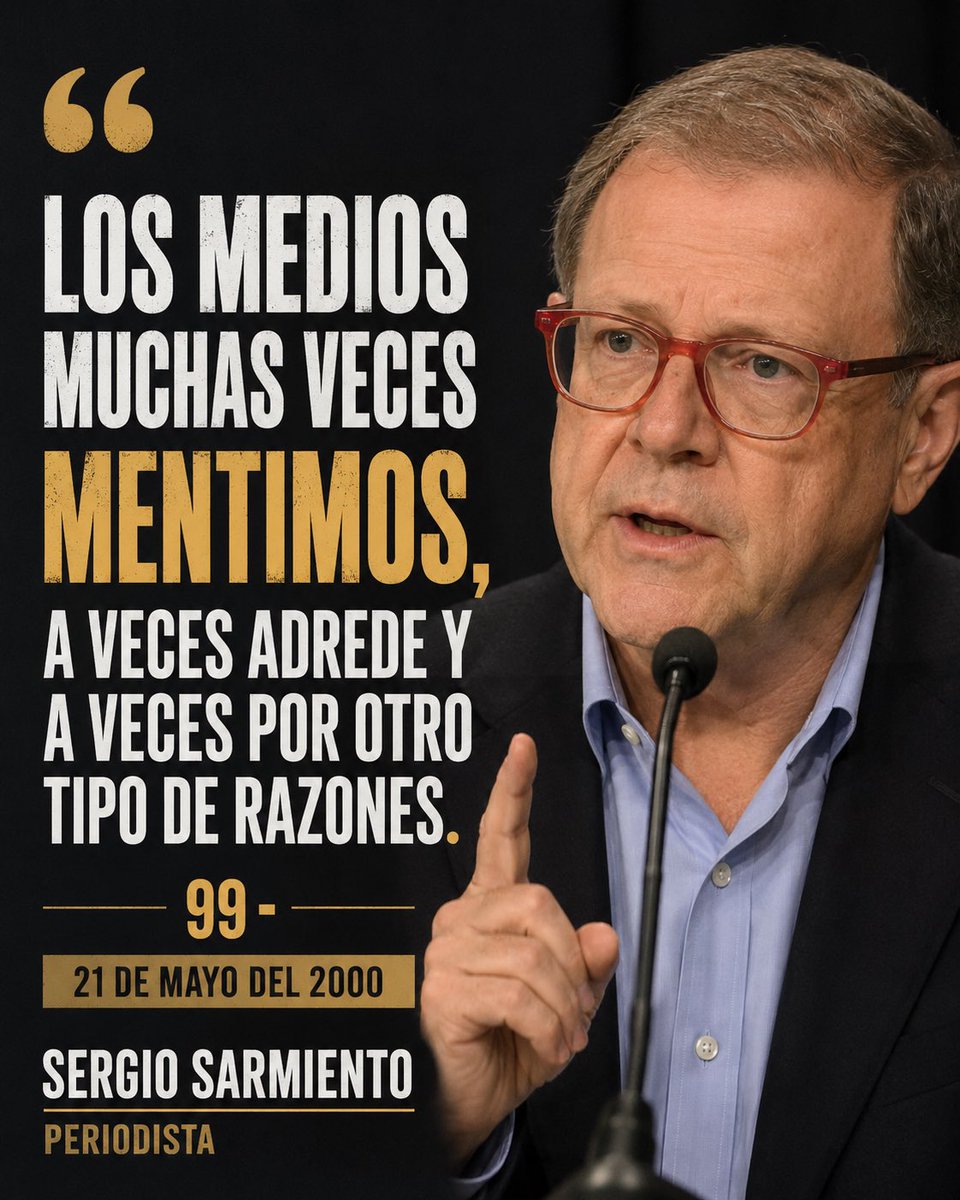 BarrancoAnaya's tweet photo. Solitos están cayendo los mentirosos que ahora se espantan por la regularización en los medios electrónicos.

Frase dicha en programa televisivo “Séptimo Día” de canal 40 en mesa de debate con Ciro Gómez Leyva, Denise Maerker, Carmen Aristegui, Joaquín López-Dóriga! 

Sergio Sarmiento: 🤥 "Los medios muchas veces mentimos, a veces adrede y ... https://t.co/NalBt2do5W vía @YouTube