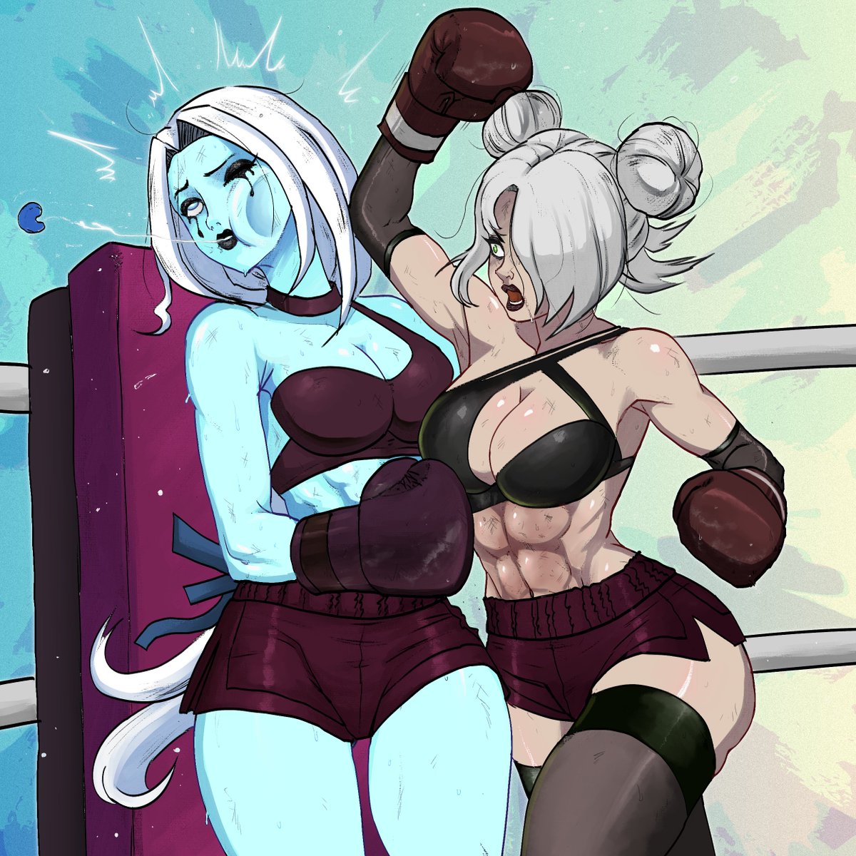 InvadermuriloX's tweet photo. Vindicta vs Graves | Deadlock 🥊

 by @Danito_arts 

#fanart #boxing #femaleboxing #deadlock https://t.co/JP0dUZFD2G