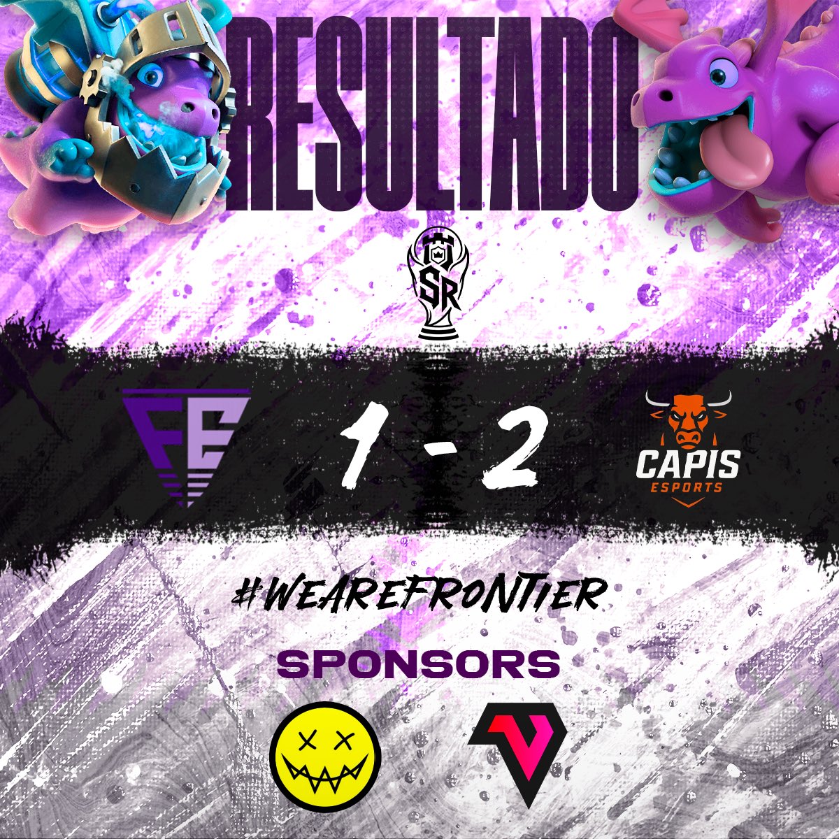 FrontiereSport's tweet photo. FULL TIME.

La ida de la SXRKING LEAGUE termina con derrota para Frontier eSports ante CAPI Esports.

El marcador queda atrás. La temporada continúa y nuestro objetivo sigue siendo el mismo. Volveremos preparados para competir al máximo nivel en los próximos encuentros.

Gracias a todos los que nos habéis acompañado esta noche. 💜

Esto aún no ha terminado.

#WeAreFrontier #SXRKINGLEAGUE #ClashRoyale #FrontierEsports