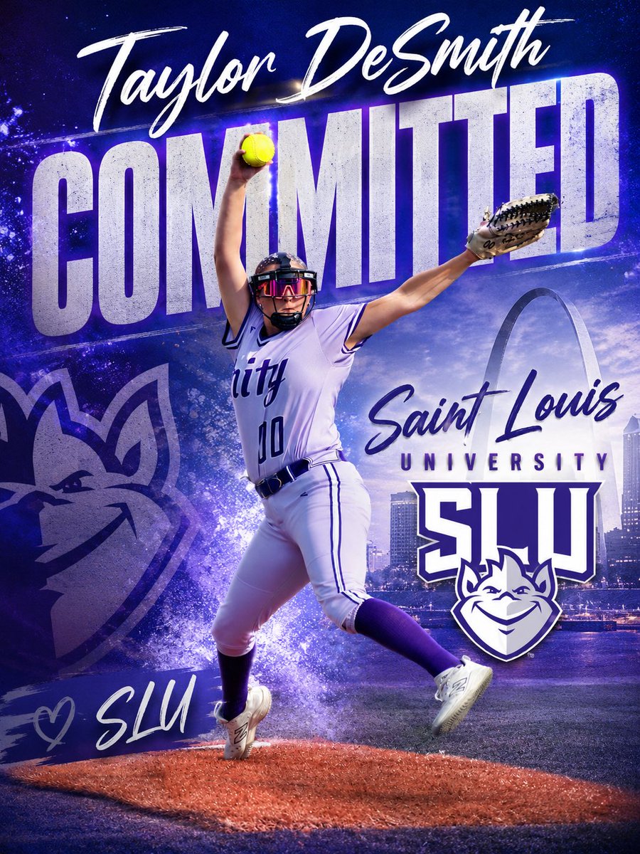 taylordesmith08's tweet photo. COMMITTED!! Can’t wait for the next chapter! Go Billikens! 💙 @SLUSoftball @CoachConnoyer @carter_lavalley @Maxineee9 @UnityPirillo @kenzi_bennett https://t.co/zCmiDuNfbc