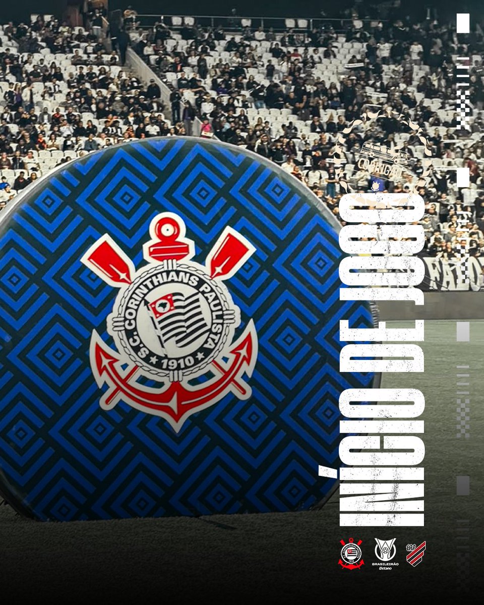 Corinthians's tweet photo. 1T | 00 min: COMEEEEEEEÇOOOOOU O JOGO NA CASA DO POVO!! 🏴🏳️

#SCCPxATH (0-0)
#VaiCorinthians https://t.co/SvZ9T4zwIV