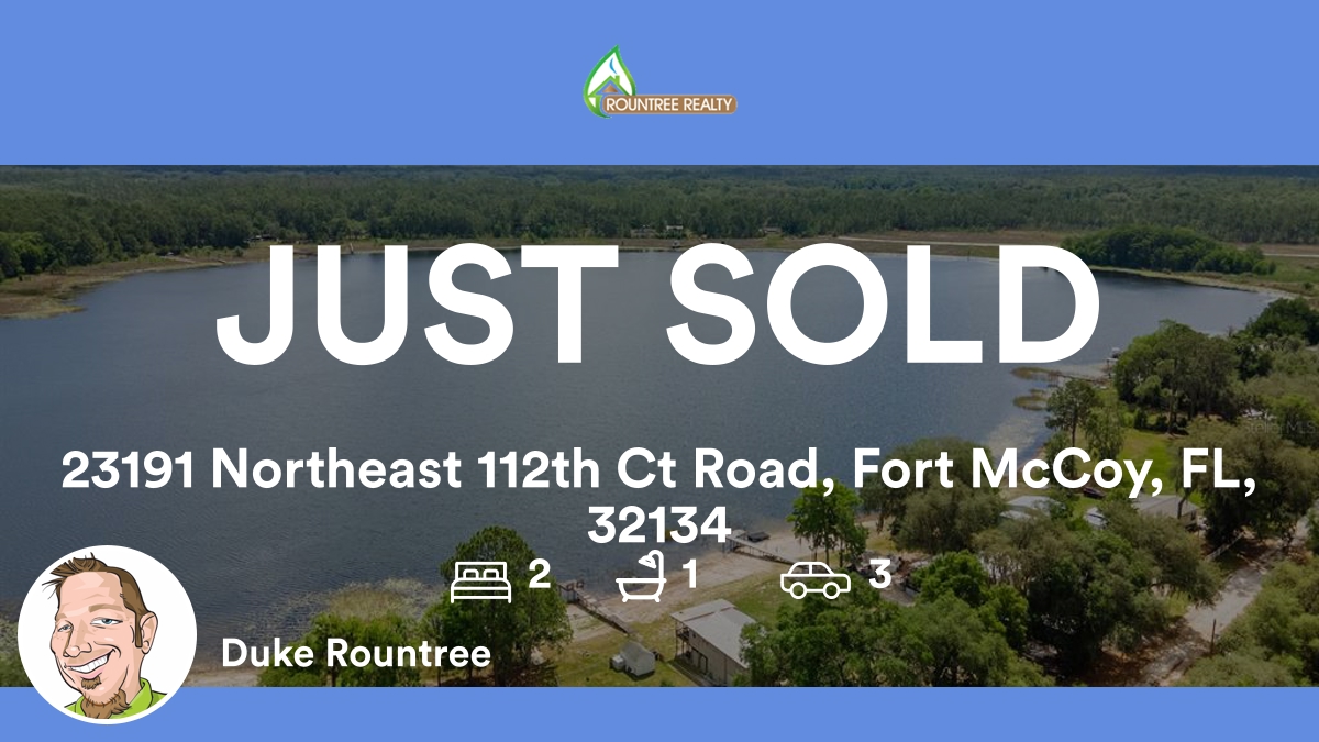 RountreeRealty's tweet photo. 🛌 2 🛀 1 🚘 3
📍 23191 Northeast 112th Ct Road, Fort McCoy, FL, 32134

My latest sale on RateMyAgent.

https://t.co/GqOymn0YB7

...
#ratemyagent #realestate #ROUNTREE_REALTY_CORP https://t.co/MQSDJkUpEL
