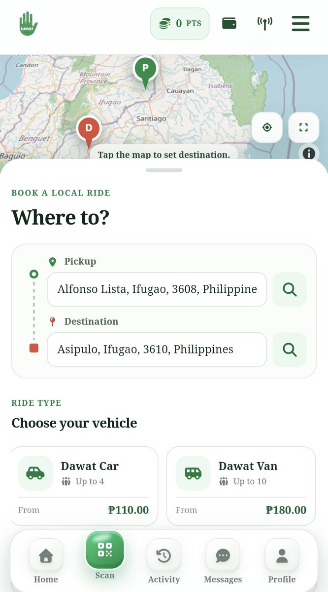 dawatdotph's tweet photo. We are deploying the Dawat ride platform in Ifugao to prove a thesis: introducing innovation to rural areas accelerates local development and builds sustainable jobs for Filipinos. Driven by the community. Guided by our AI, Pax Dawat. ​Let's build the future! https://t.co/Y0wqJpXSAq