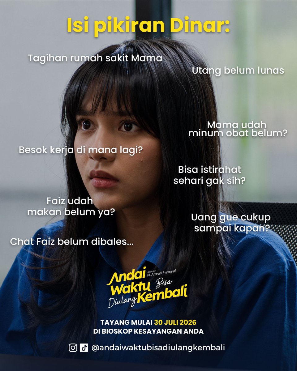 fmmstudios_'s tweet photo. Siapa yang kepalanya sering penuh dan overthinking kayak Dinar gini?

#andaiwaktubisadiulangkembali #filmandaiwaktubisadiulangkembali #filmindonesia #filmbioskop https://t.co/tRxFvgO0R6