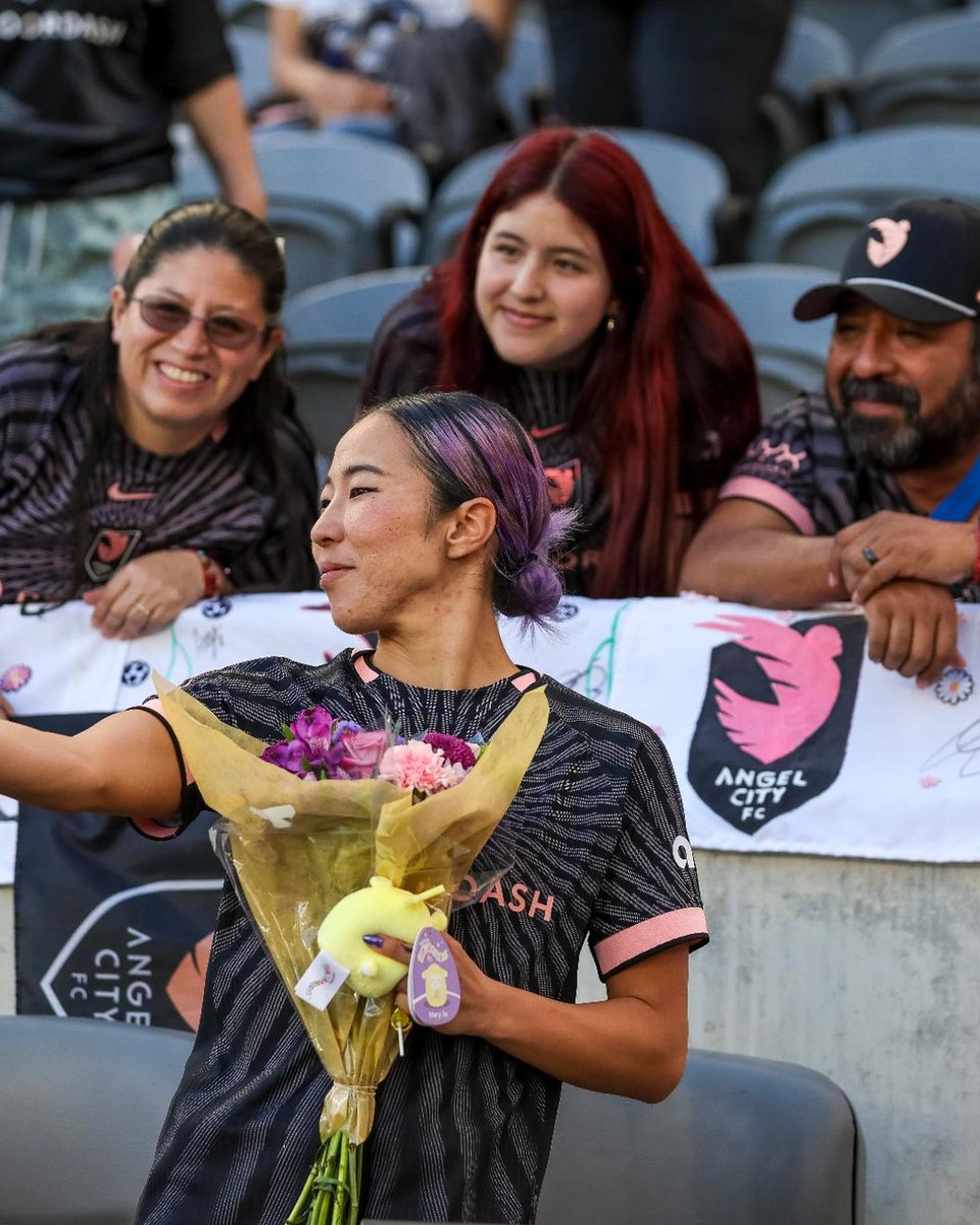weareangelcity's tweet photo. You are never alone, Jun. The whole Angel City family is behind you. 🖤

📰 #AngelCityFC confirms that forward Jun Endo suffered a right ACL injury during the club’s July 11th away match and will be placed on the season-ending injury list. 
More info here: https://t.co/XdcmsmV4IS https://t.co/JaYyf5ha2Y