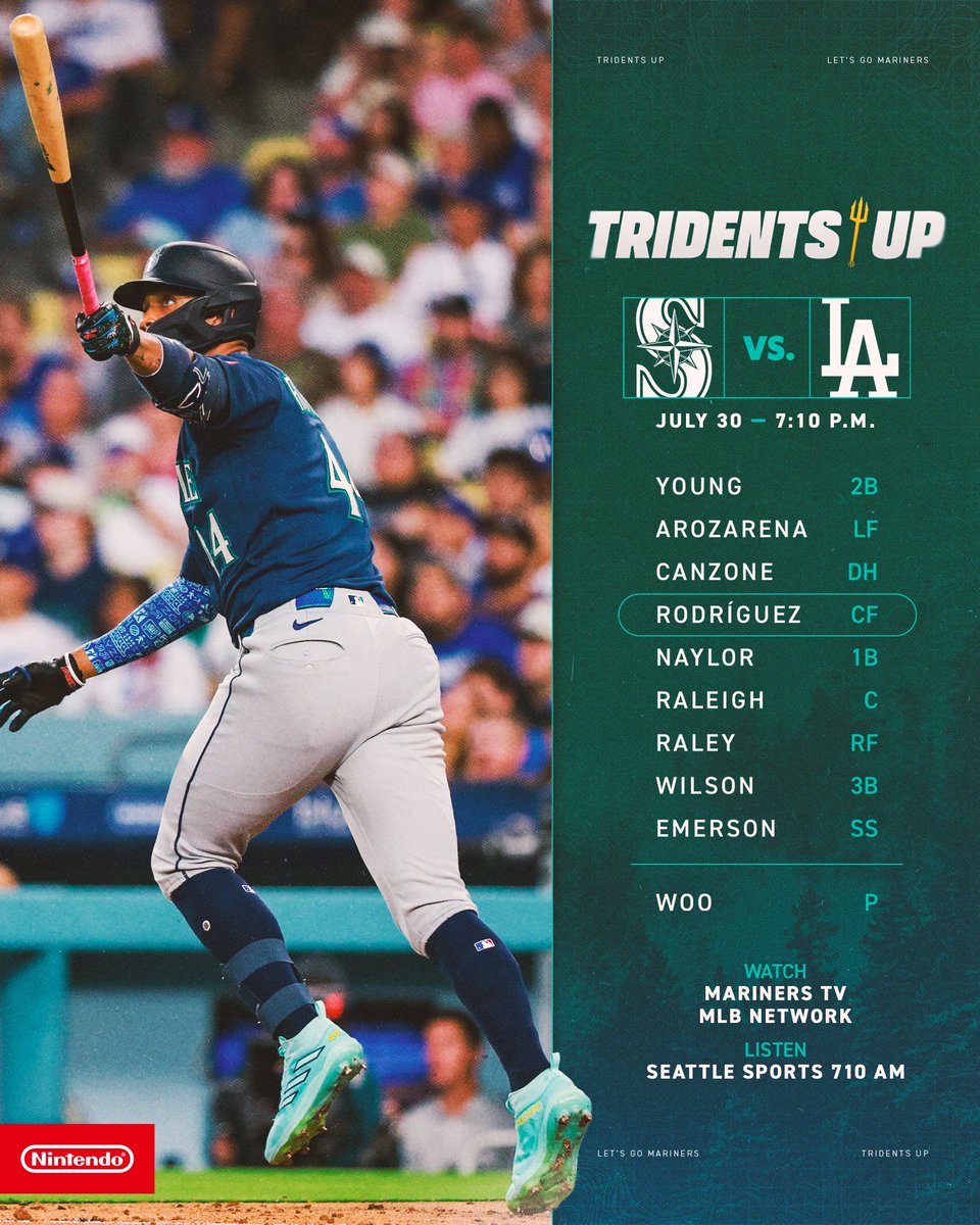 Mariners's tweet photo. Woo takes the rock for the series finale in L.A.

📺 FREE on https://t.co/o2PoeYA9BK
📻 @SeattleSports https://t.co/M0IuHtKfPN