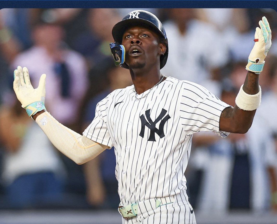 TJPalese's tweet photo. @BryanHoch Brain cramps… hoping it doesn’t diminish Mr.50/50’s trade value! Hoping it’s just a few more days he’s in @Yankees uniform! #LollipopGuild 🍭🍭🍭 https://t.co/aJp63tDRas