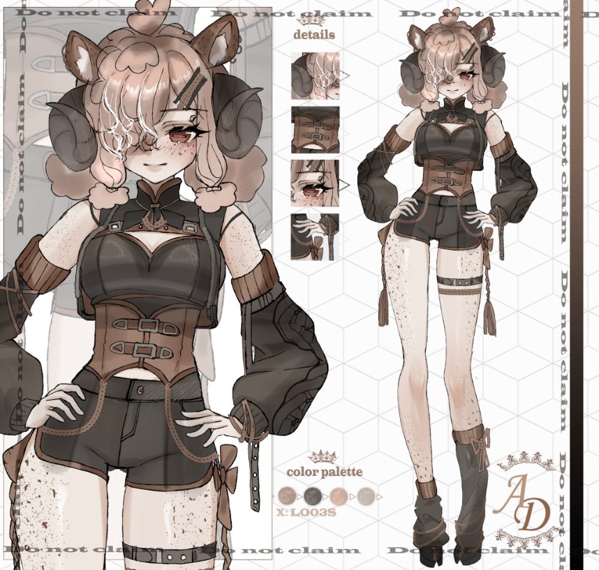 LO03S's tweet photo. goat #Adopt
◇SB: $15  
◇Min: $2  
◇AB: $160 
 From $70 — commercial use 
 From $150 — one extra drawings with this character  ☆Payment by lava top (bank card and paypal)  
 ~Dm me if you are interested! Retweets ♡ https://t.co/HFmO4vMJni