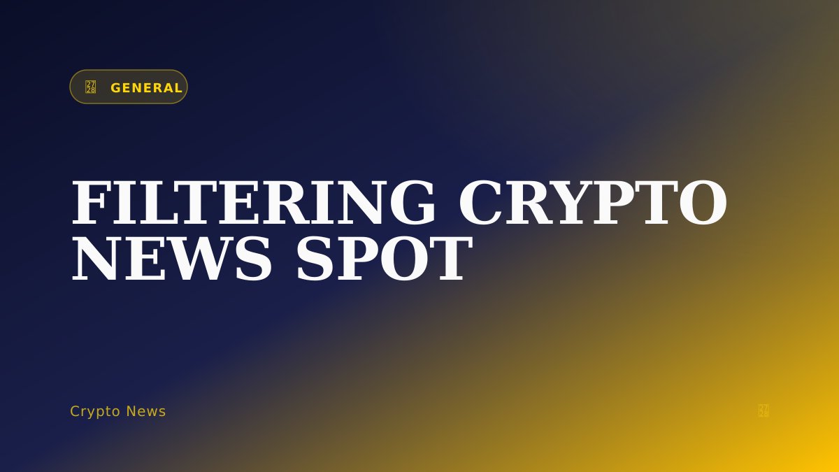 sanju_vaa's tweet photo. Filtering Crypto News: How to Spot Real Signals in the Daily Flood

The world of crypto never sleeps, right? Every single day brings a flood of crypto news, from wild price predictions to quiet regulatory shifts. It's easy to feel completely los...

https://t.co/qWa0vYzSBT https://t.co/21Qo3zx764