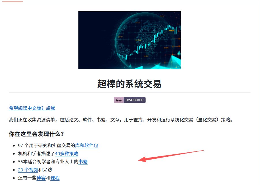 XAMTO_AI's tweet photo. 当初A哥开始折腾量化交易的时候，最大的障碍不是策略难写，而是找工具和资料的过程太散。

Awesome Systematic Trading这个仓库把系统性交易相关的资源做了系统整理：

97个回测和实盘库（Backtrader、Zipline、vnpy都在里面）、40多份机构与学术策略、55本经典书籍、23个视频访谈，以及博客和课程。

从框架搭建到策略研究到回测上线，基本覆盖了量化交易的完整路径。

🔗传送https://t.co/ICZB0n1QWz
