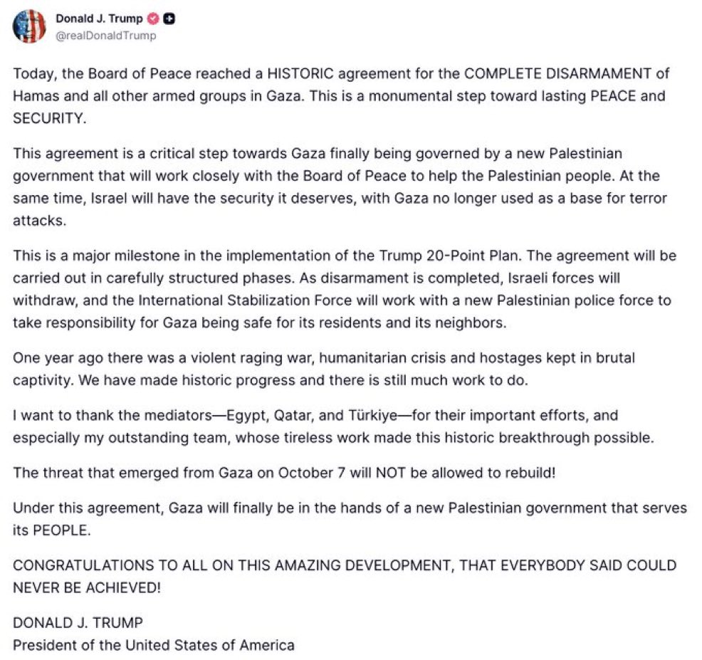 GrahamAllen's tweet photo. President Trump has done it… HE HAS BROUGHT PEACE TO THE ISRAEL-GAZA FIGHT!!! https://t.co/J5tYyweGmp