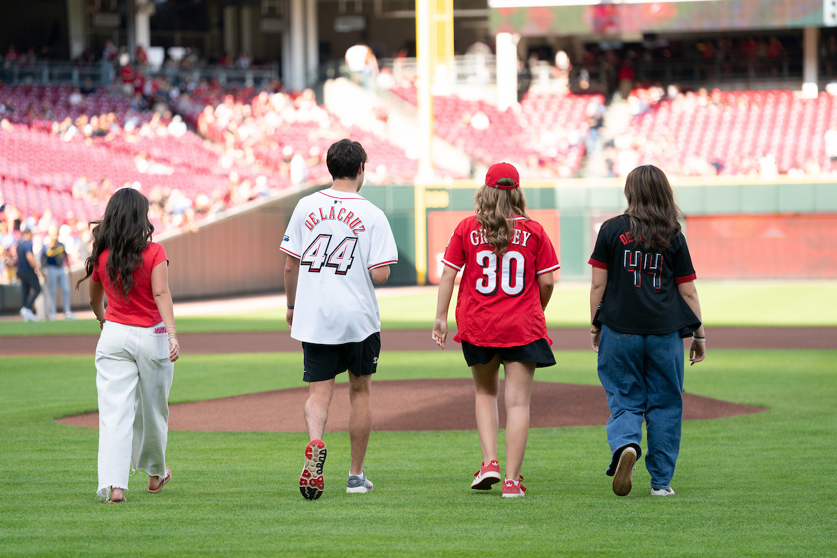CintasCorp's tweet photo. No moment is too big for our interns! ⚾️ What an opportunity to deliver the game ball at the @Reds game. Happy National Intern Day! https://t.co/vgB5bDuH0q