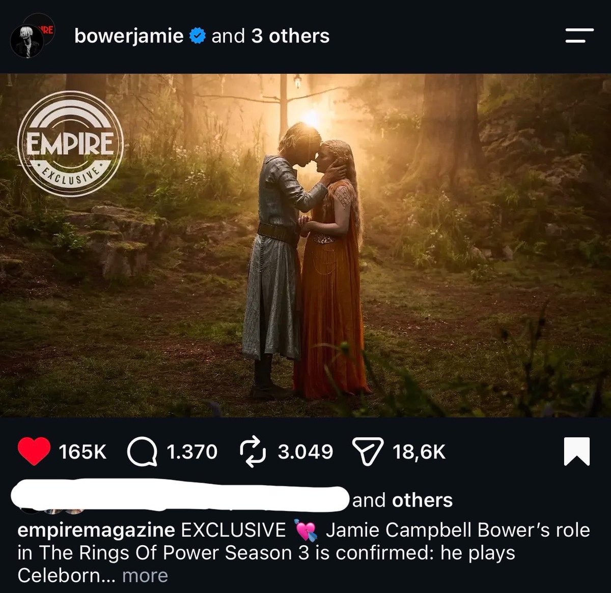 celedrielfiles's tweet photo. the likes🤯 the it couple and the it boy of Middle-earth🙂‍↕️ https://t.co/oQQWsllUGX