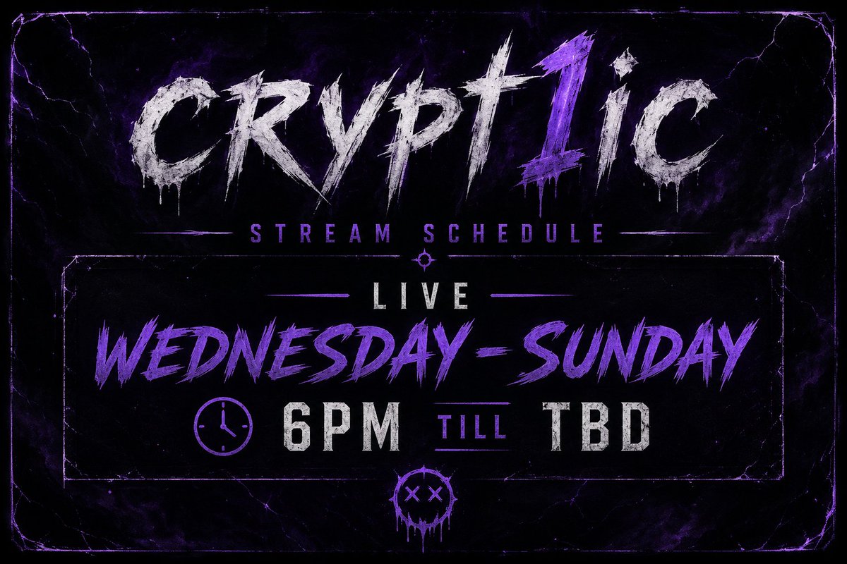 Crypt1ic_'s tweet photo. staring next week ill be live every wednesday through sunday. @RefuseToLoseENT https://t.co/gB2enAeHbx