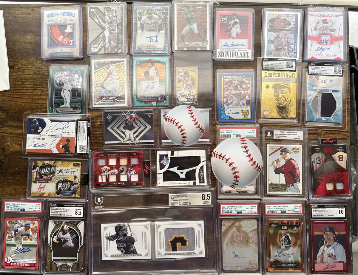 An_Average_Game's tweet photo. @FeistSportsCard Inventory! Make me an offer! (Trout, Ruth sold) https://t.co/EfidK3W2D2
