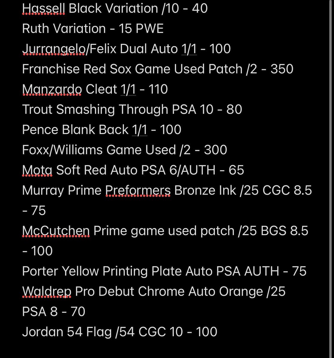 An_Average_Game's tweet photo. @FeistSportsCard Inventory! Make me an offer! (Trout, Ruth sold) https://t.co/EfidK3W2D2