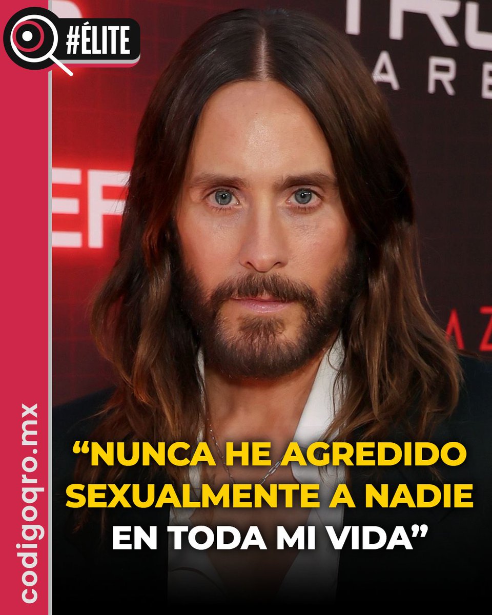CodigoQro's tweet photo. #Entérate ⚠️ #JaredLeto negó nuevas #acusaciones de agresión sexual hacia cuatro #mujeres que alegaron, en un #documental de la BBC, haber sido abusadas por el artista cuando eran adolescentes 😱 En 2024, Leto fue señalado por conducta sexual inapropiada por nueve mujeres, acusaciones que también rechazó.

https://t.co/UGrm6Z0nUb

#CódigoQro #Periódico #Noticias #Música #Cine #Violencia