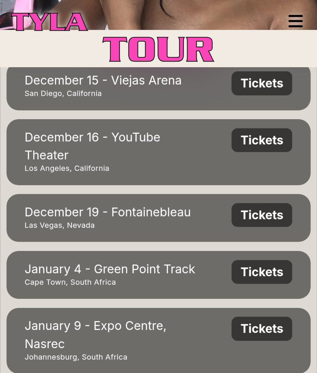 itzbasito's tweet photo. Looks like Tyla has canceled her Lagos show https://t.co/E0sE4zJJVQ