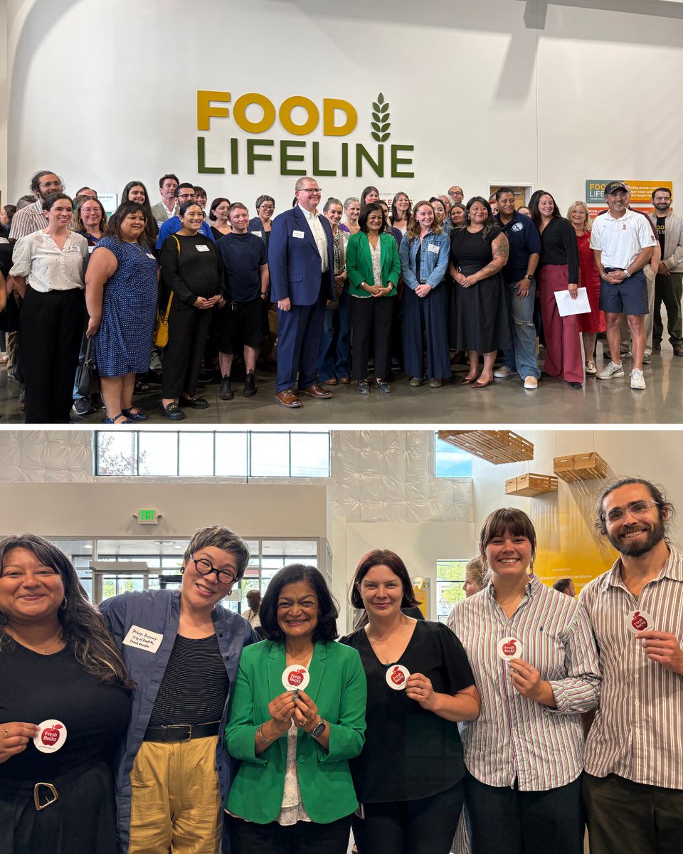 SeattleOSE's tweet photo. A proud day for our Fresh Bucks team and food partners 💚

Yesterday, @RepJayapal celebrated the introduction of the Fresh Bucks for Fresh Produce Act, legislation inspired by Seattle’s Fresh Bucks program and its work to increase access to healthy food. https://t.co/bSs9yPdVrE