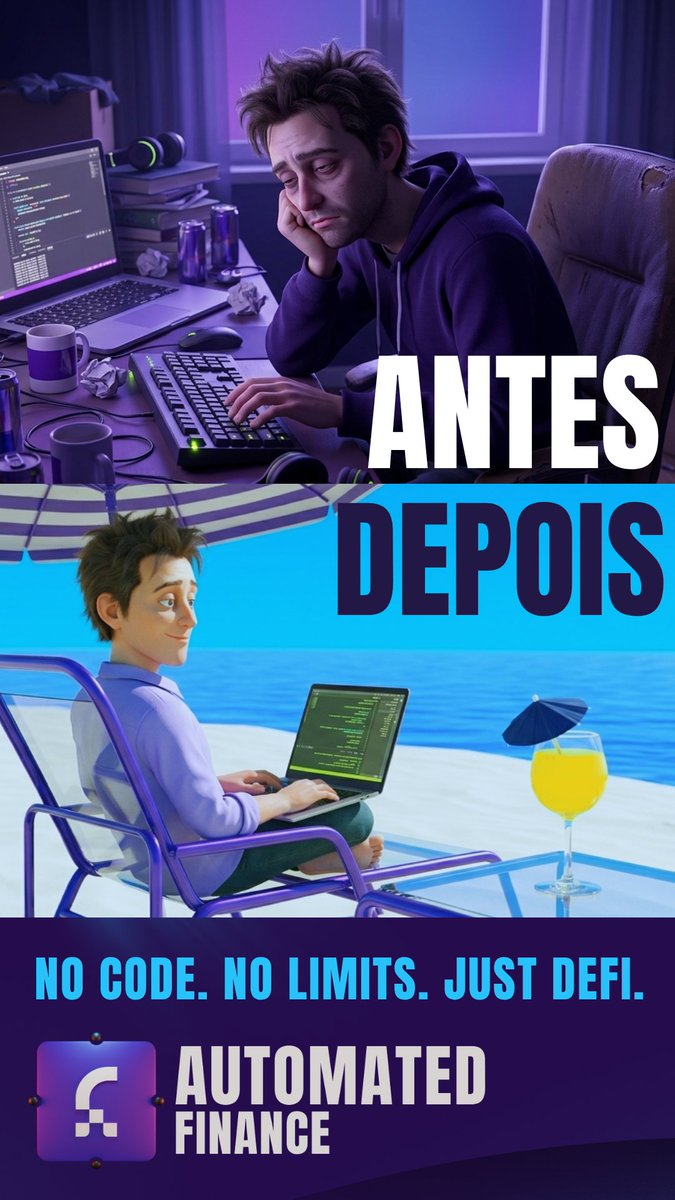 autofinrun's tweet photo. Pare de escrever scripts que não funcionam para agilizar  suas operações financeiras em #blockchain.

Já disponível em #Polygon, #Base e #Celo. Agora chegando no ecossistema @StellarOrg pelo Stellar Community Fund.

Automated Finance
No Code. No Limits. Just DeFi. https://t.co/4SNpWCNLlU