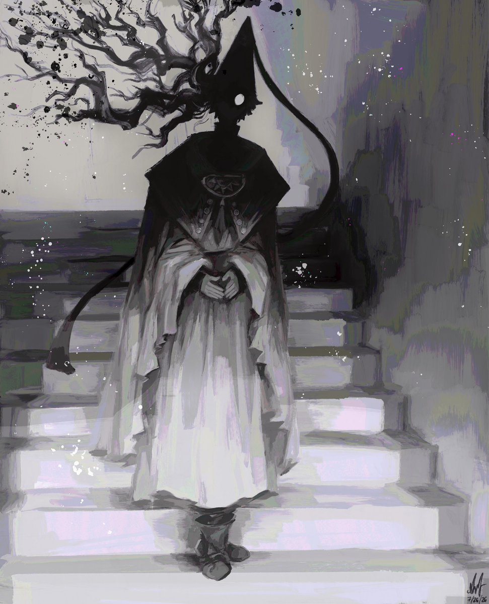 sagescherrytree's tweet photo. Meet Shadow Qifrey. He appears in the sixth night at Five Nights At the Atelier.

#witchhatalier #witchhatatelierfanart https://t.co/7B0iGpOgpU