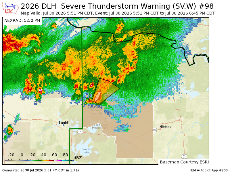 ELYMNWX's tweet photo. DLH issues Severe Thunderstorm Warning [wind: 60 MPH (RADAR INDICATED), hail: 0.75 IN (RADAR INDICATED)] for Itasca, Koochiching [MN] till 6:45 PM CDT https://t.co/kIxpUf62Gp https://t.co/4Hotdx2C8W
